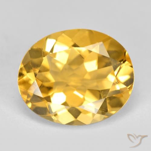 Deep Golden Orange Цитрин Камень - 4ct Фасетный Овал (ID: 565120)