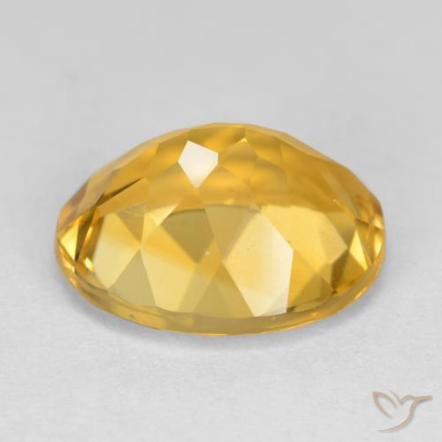 Citrine Gemstone in 12 x 10 mm (calibrated) Size for Sale, Citrine Stone in Deep Golden Orange Color