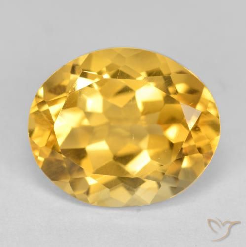 4.53ct Natural Bright Gold Citrine, Oval, VS