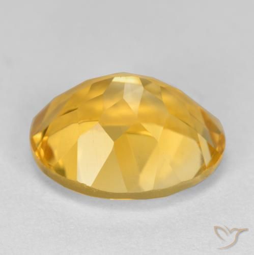 Citrine Gemstone in 12 x 10 mm (calibrated) Size for Sale, Citrine Stone in Bright Gold Color