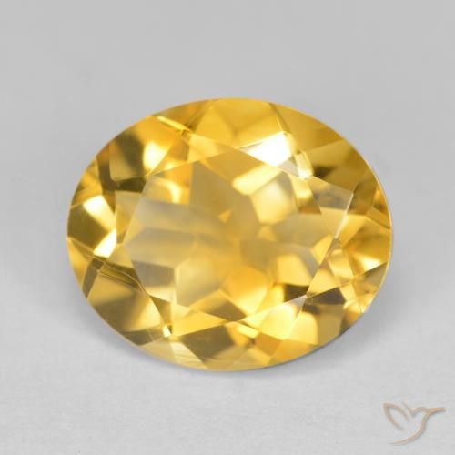 4.22ct Natural Golden Orange Citrine, Oval, VS