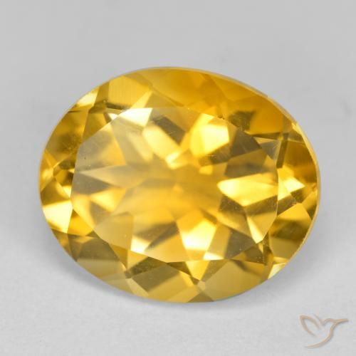4.35ct Natural Bright Gold Citrine, Oval, VS