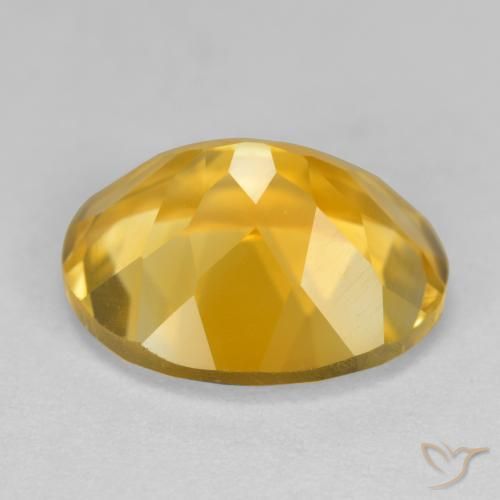 Citrine Gemstone in 12 x 10 mm (calibrated) Size for Sale, Citrine Stone in Bright Gold Color
