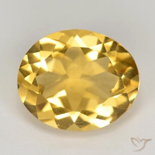 4.06ct Natural Golden Orange Citrine, Oval, VS