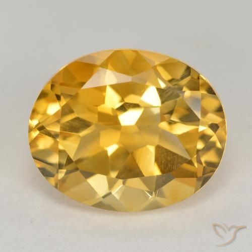 4.73ct Natural Medium Golden Citrine, Oval, VS