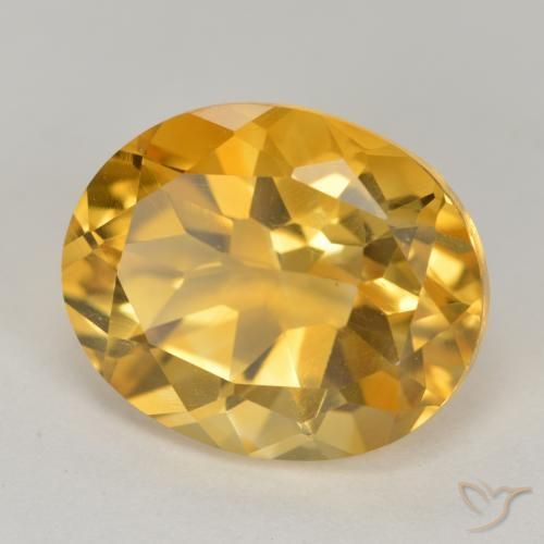 4.73 ct Golden Citrine Stone, Natural Citrine in Oval Facet Shape for Sale