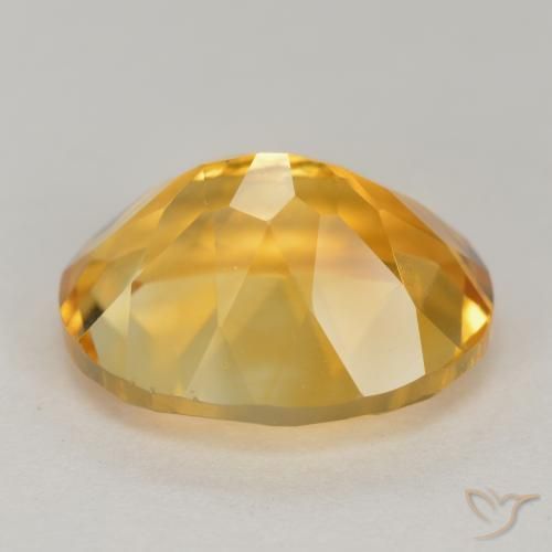 Citrine Gemstone in 12 x 10 mm (calibrated) Size for Sale, Citrine Stone in Medium Golden Color