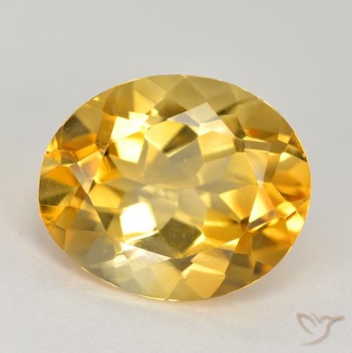 4.01ct Natural Deep Golden Orange Citrine, Oval, VS