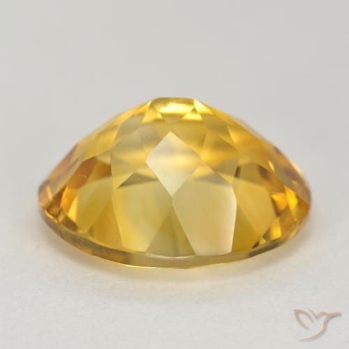 Citrine Gemstone in 12 x 10 mm (calibrated) Size for Sale, Citrine Stone in Deep Golden Orange Color