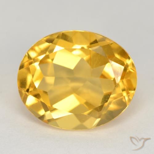 4.71ct Natural Medium Gold Citrine, Oval, VS