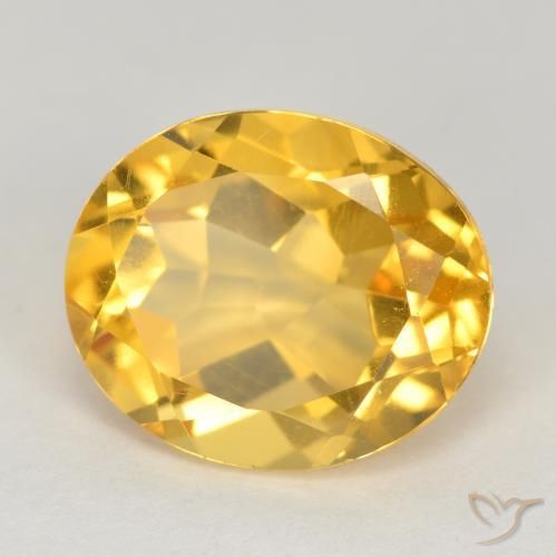 4.71 ct Golden Citrine Stone, Natural Citrine in Oval Facet Shape for Sale
