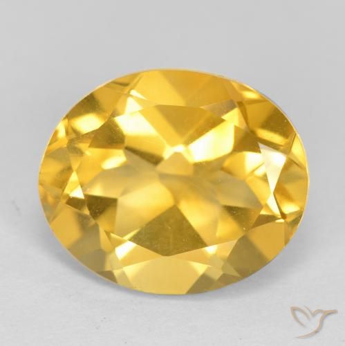 4.32ct Natural Medium Gold Citrine, Oval, VS