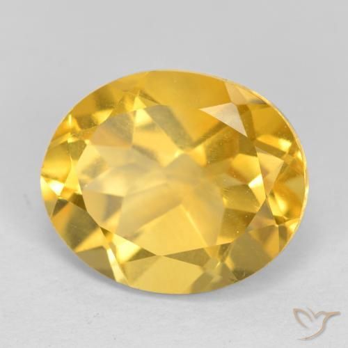 4.32 ct Golden Citrine Stone, Natural Citrine in Oval Facet Shape for Sale