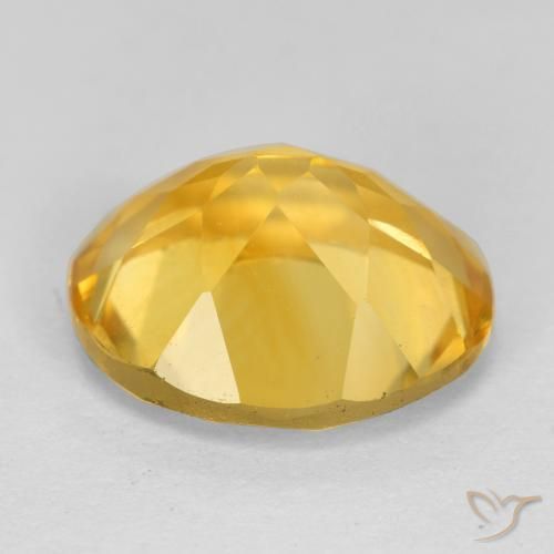 Citrine Gemstone in 12 x 10 mm (calibrated) Size for Sale, Citrine Stone in Medium Gold Color