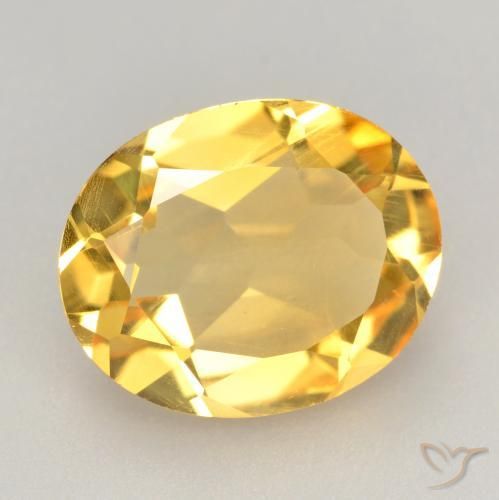 2.71 ct Golden Citrine Stone, Natural Citrine in Oval Facet Shape for Sale