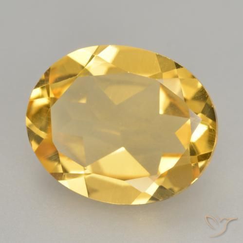 2.83 ct Golden Citrine Stone, Natural Citrine in Oval Facet Shape for Sale