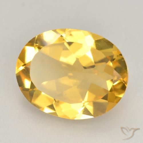 2.86 ct Golden Citrine Stone, Natural Citrine in Oval Facet Shape for Sale