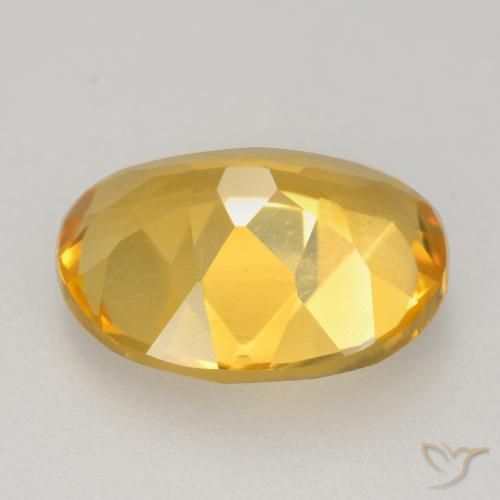 Citrine Gemstone in 11 x 9 mm (calibrated) Size for Sale, Citrine Stone in Golden Orange Color