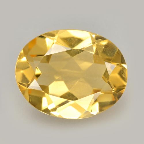 Medium Golden Citrine Gem - 2.7ct Oval Facet (ID: 565663)