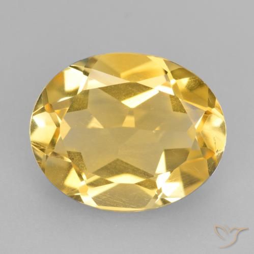 Золотой Цитрин Камень - 2.7ct Фасетный Овал (ID: 565665)