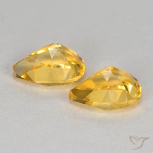 Citrine Gemstones in 7 x 5 mm (calibrated) Size for Sale, Citrine Stones in Medium-Dark Golden Color