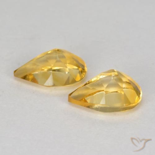Citrine Gemstones in 7 x 5 mm (calibrated) Size for Sale, Citrine Stones in Medium-Dark Golden Color