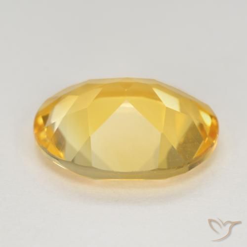 Citrine Gemstone in 12 x 10 mm (calibrated) Size for Sale, Citrine Stone in Medium Gold Color