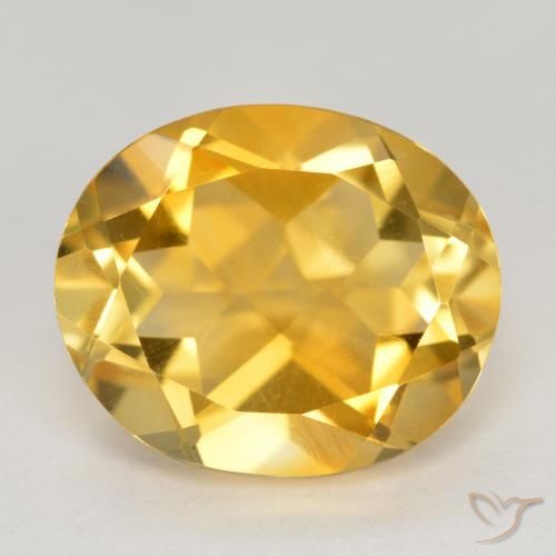 4.73ct Natural Medium Golden Citrine, Oval, VVS-VS