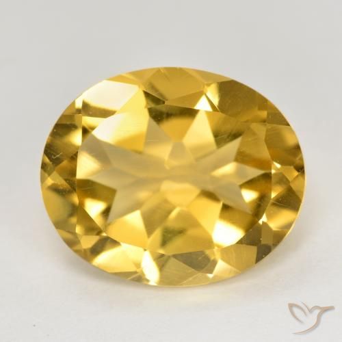 4.27ct Natural Medium Golden Citrine, Oval, VS