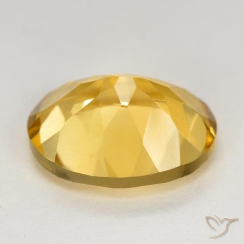 Citrine Gemstone in 12 x 10 mm (calibrated) Size for Sale, Citrine Stone in Medium Golden Color