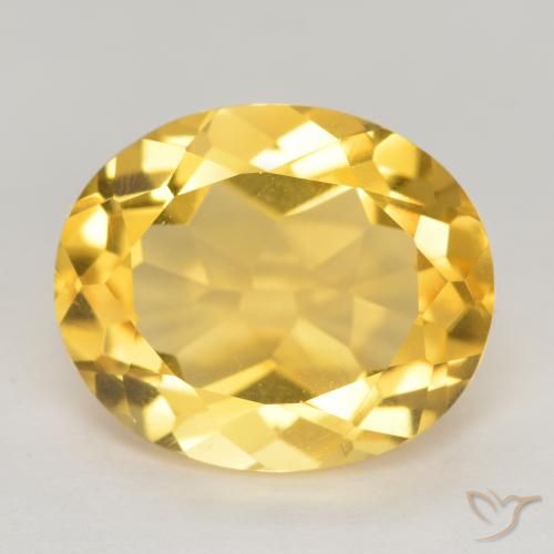 4.57ct Natural Golden Citrine, Oval, VS