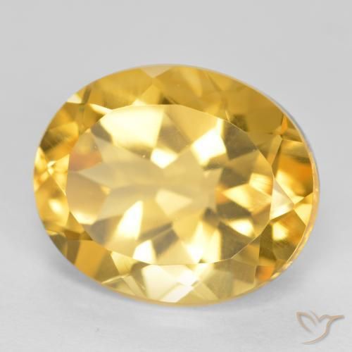 4.94 ct Golden Citrine Stone, Natural Citrine in Oval Facet Shape for Sale
