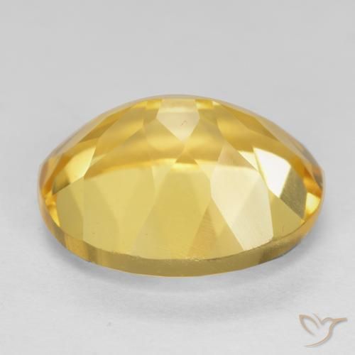 Citrine Gemstone in 12 x 10 mm (calibrated) Size for Sale, Citrine Stone in Gold Color