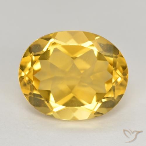 4.63ct Natural Medium Golden Citrine, Oval, VS