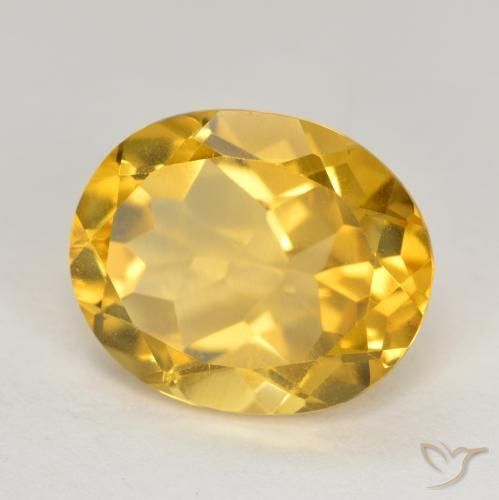 4.63 ct Golden Citrine Stone, Natural Citrine in Oval Facet Shape for Sale