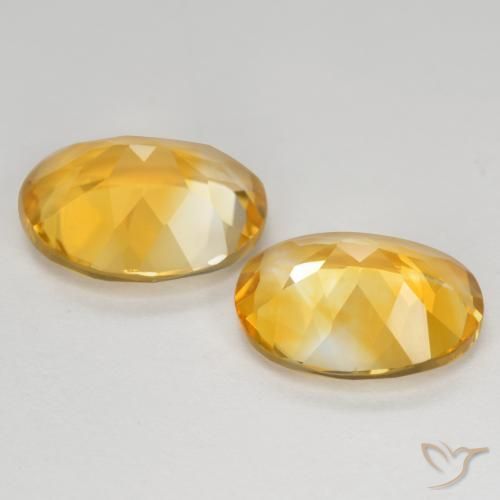 Citrine Gemstones in 12 x 10 mm (calibrated) Size for Sale, Citrine Stones in Deep Golden Orange Color