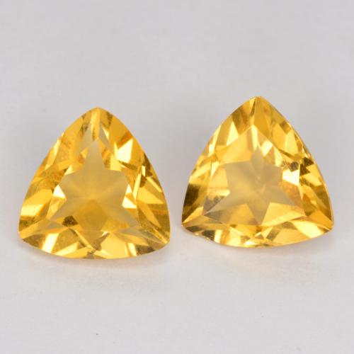 Medium Gold Citrin Edelstein - 1ct Trillantschliff (ID: 566561)