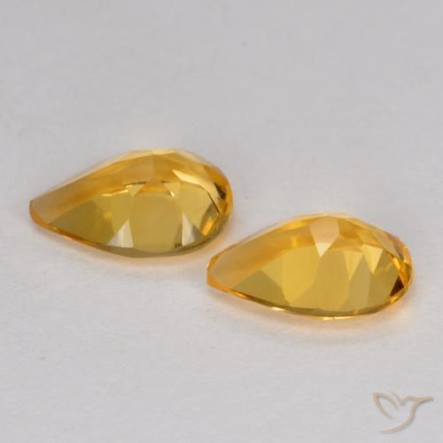 Citrine Gemstones in 7 x 5 mm (calibrated) Size for Sale, Citrine Stones in Deep Golden Orange Color