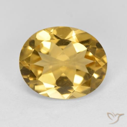 4.28ct Natural Medium Golden Citrine, Oval, VS
