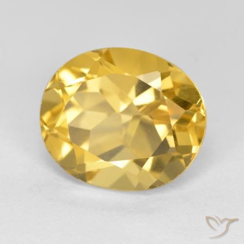4.94 ct Golden Citrine Stone, Natural Citrine in Oval Facet Shape for Sale