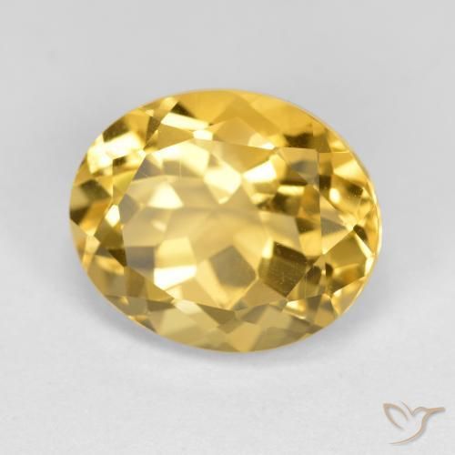 4.90 ct Golden Citrine Stone, Natural Citrine in Oval Facet Shape for Sale