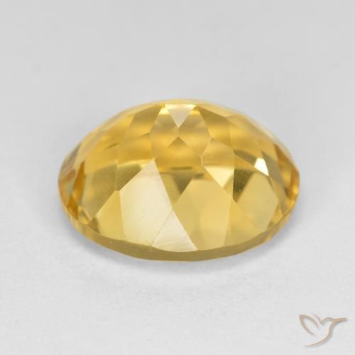 Citrine Gemstone in 12 x 10 mm (calibrated) Size for Sale, Citrine Stone in Gold Color