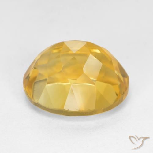 Citrine Gemstone in 12 x 10 mm (calibrated) Size for Sale, Citrine Stone in Medium Gold Color