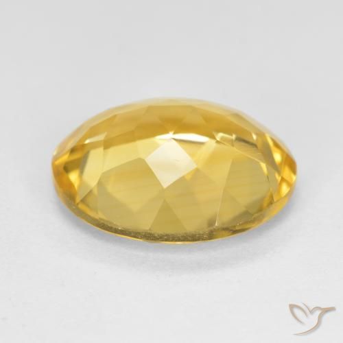 Citrine Gemstone in 12 x 10 mm (calibrated) Size for Sale, Citrine Stone in Gold Color