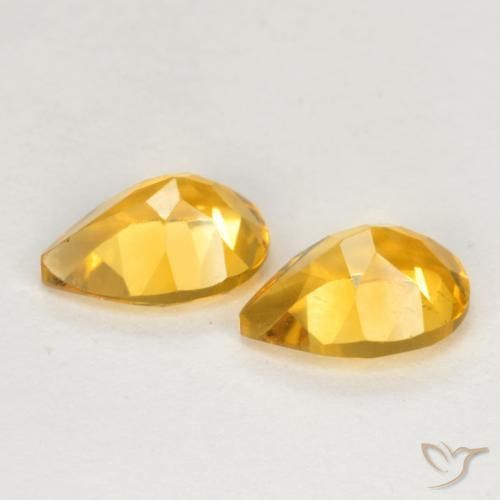 Citrine Gemstones in 7 x 5 mm (calibrated) Size for Sale, Citrine Stones in Bright Gold Color