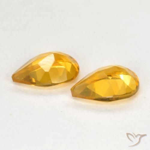 Citrine Gemstones in 7 x 5 mm (calibrated) Size for Sale, Citrine Stones in Dark Golden Color