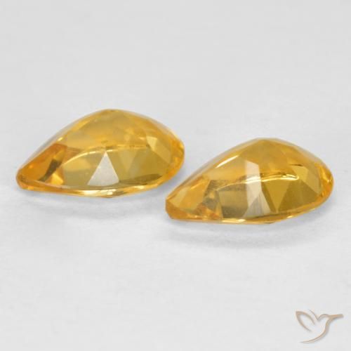 Citrine Gemstones in 7 x 5 mm (calibrated) Size for Sale, Citrine Stones in Dark Golden Color
