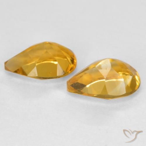Citrine Gemstones in 7 x 5 mm (calibrated) Size for Sale, Citrine Stones in Deep Golden Orange Color