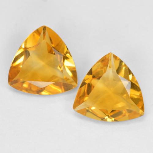 Deep Golden Orange Citrino Gem - 0.8ct Sfaccettatura trilliant (ID: 567392)
