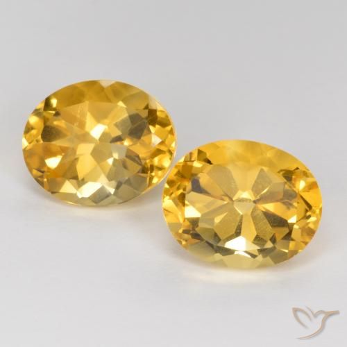 7.71ctw Natural Golden Orange Citrine, Oval, VVS-VS